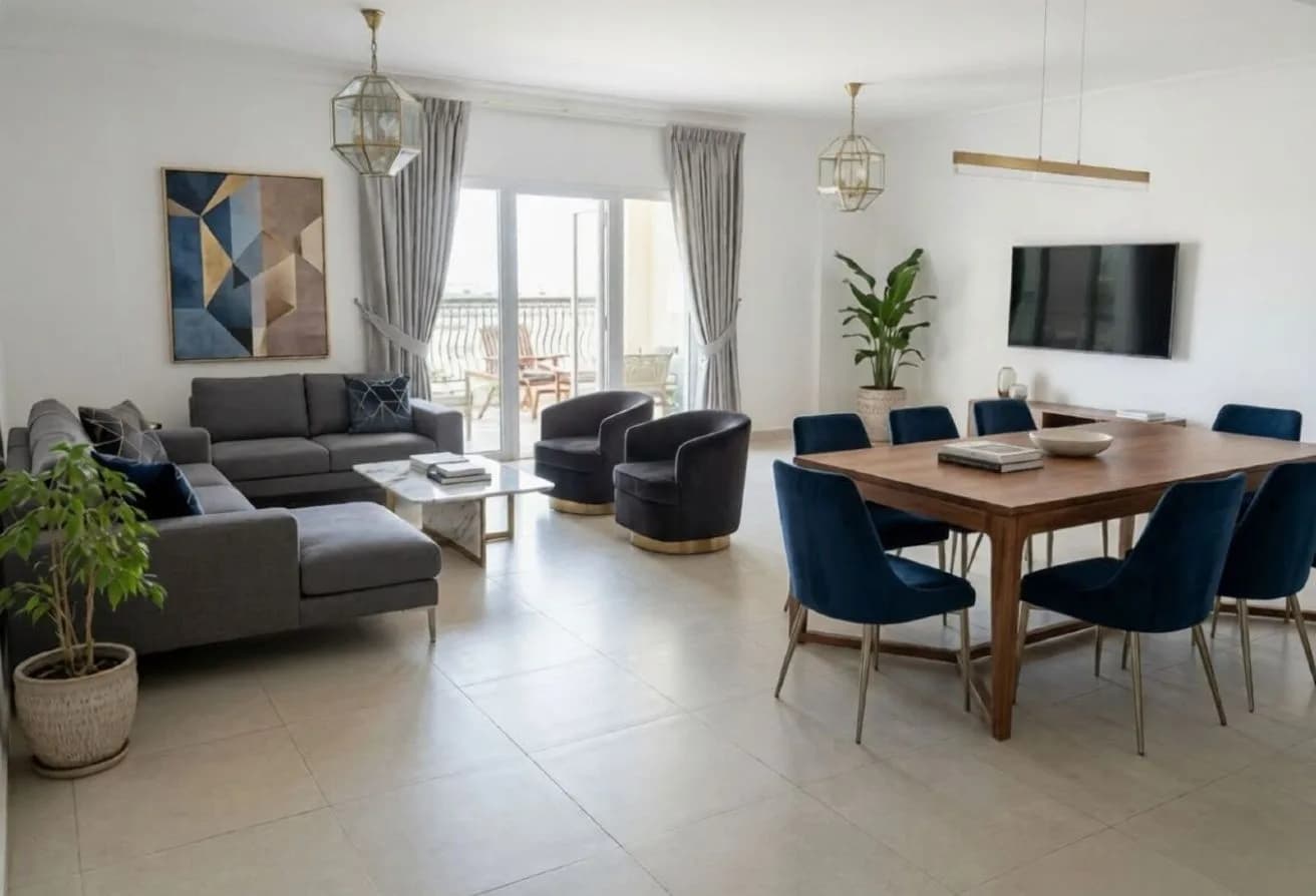 Golf and Sea View | Unfurnished | 3BR+Maid